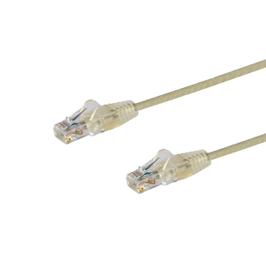 StarTech.com N6PAT3GRS Cat6 Ethernet Cable, 3', Gray, Slim, Snag Less RJ45 Cable, Network Cable, Ethernet Cord