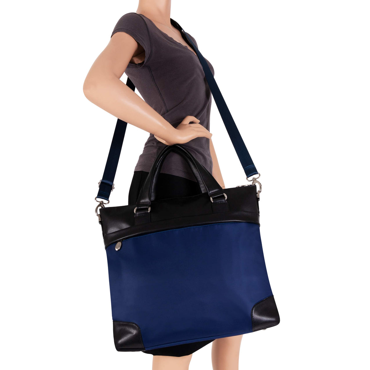 McKlein 18397 USA Eastward 15" Nylon Slim Laptop Briefcase Navy