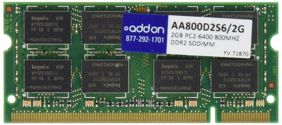 2gb 800mhz Ddr2 Pc2-6400 Cl6 200-Pin Industry Standard Sodimm