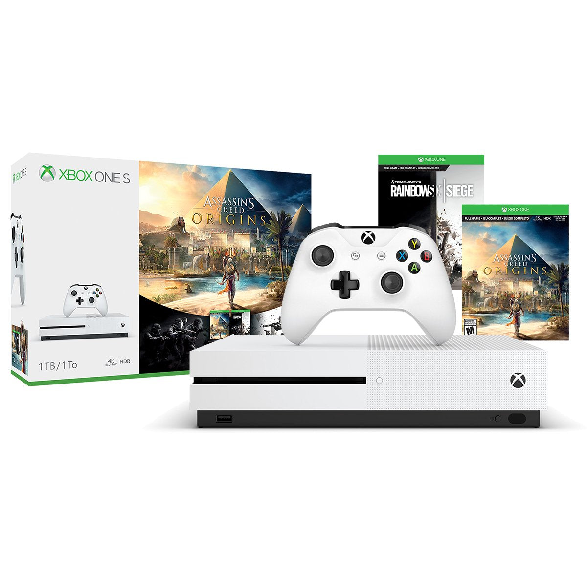 Xbox One S 1TB Console - Assassin's Creed Origins Bonus Bundle [Discontinued]