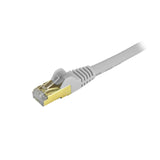 StarTech.com Cat6a Shielded Patch Cable - 9 ft - Gray - Snagless RJ45 Cable - Ethernet Cord - Cat 6a Cable - 9ft (C6ASPAT9GR)