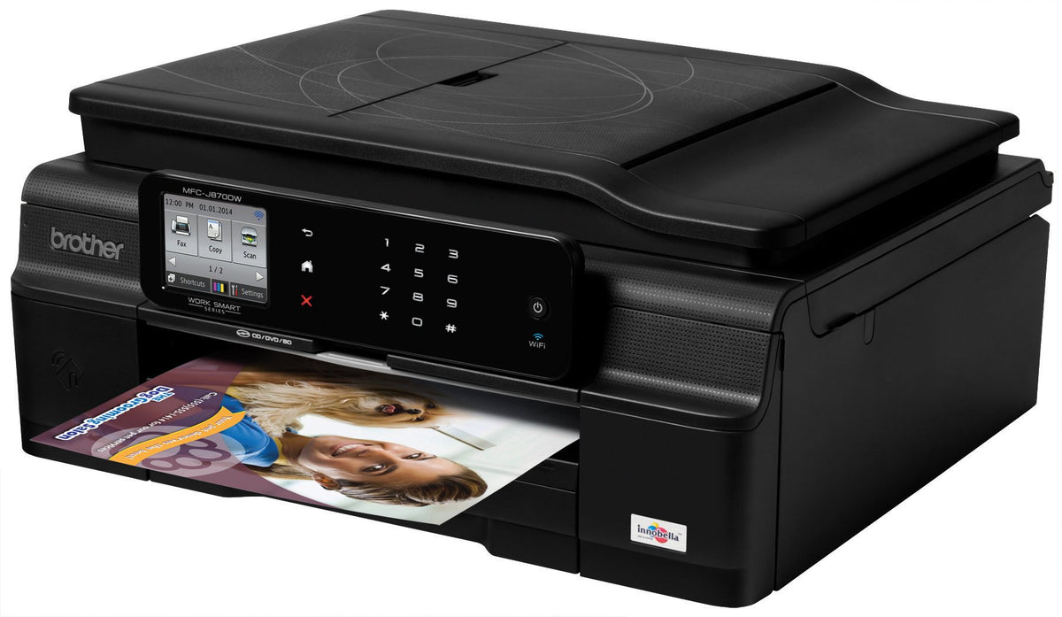 Brother Printer Work Smart MFCJ870DW Wireless Color Inkjet All-In-One Printer with ScannerCopier and Fax