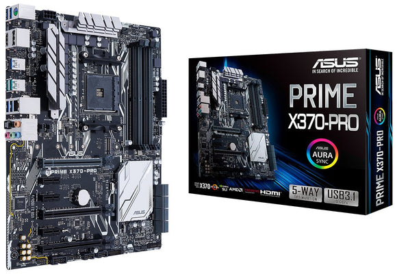 ASUS Prime X370-Pro AMD Ryzen AM4 DDR4 DP HDMI M.2 USB 3.1 ATX X370 Motherboard with Aura Sync RGB Lighting