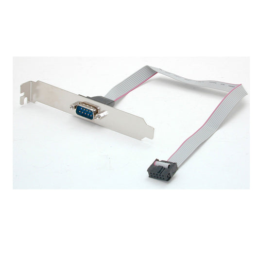StarTech.com 1 Port 9in DB9 Serial Port Bracket to 10 Pin Header - Serial Port Header - DB9 Header Bracket - 1x IDC 10 Pin (F) 1x DB-9 (M) (PLATE9M)