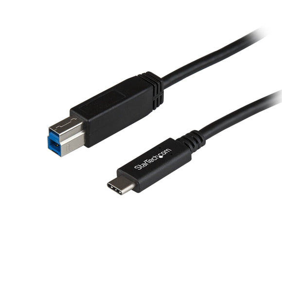 StarTech.com USB C to USB B Printer Cable - 1m / 3 ft - Superspeed - USB 3.1-10Gbps - USB C Printer Cable - USB Type C to Type B (USB31CB1M)