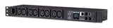 CyberPower PDU31004 Monitored PDU, 120-240V/15A, 8 Outlets, 1U Rackmount, Black