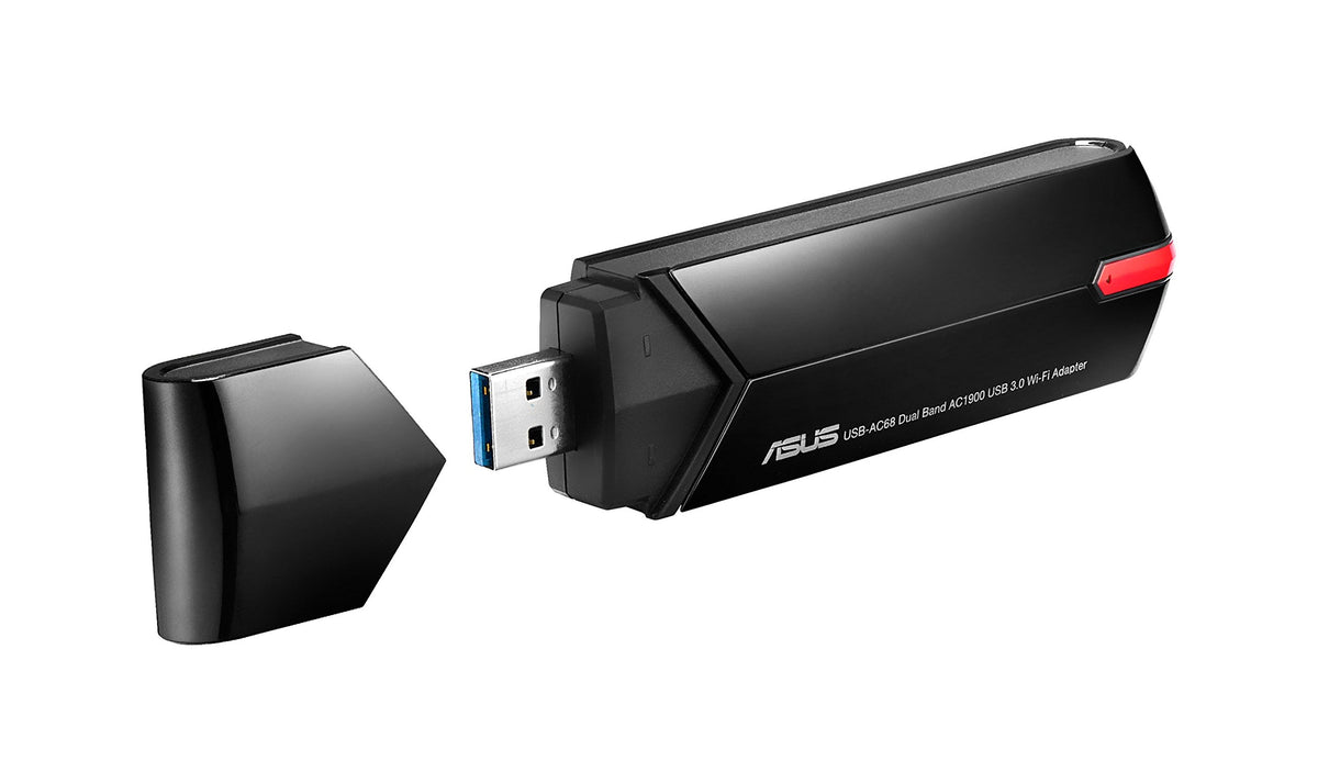ASUS USB-AC68 AC1900 Dual-Band USB 3.0 WiFi Adapter, Cradle Included