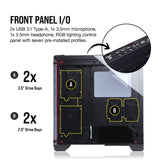 CORSAIR CRYSTAL 570X RGB Mid-Tower Case, 3 RGB Fans, Tempered Glass - Red