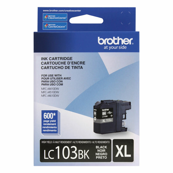 Brother LC-103BKS Genuine LC103BK High Yield XL Black Ink Cartridge
