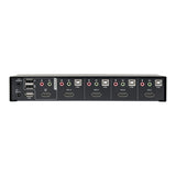 Tripp Lite 4 Port HDMI/USB KVM Switch, Audio/Video, USB 2.0 Peripheral Port, 1080p, Windows, Mac, Linux Compatible (B004-HUA4-K)