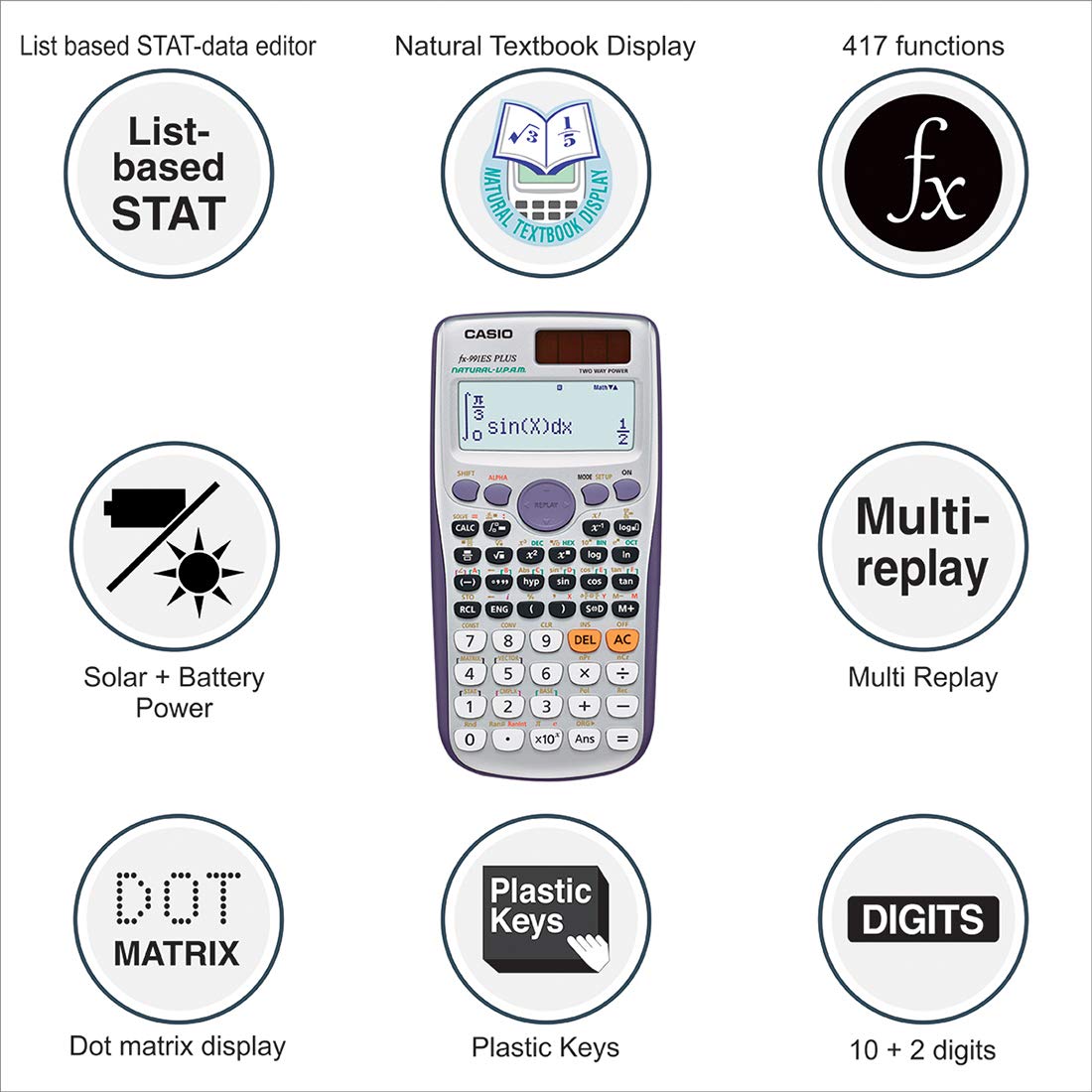 Casio FX991ESPLUSC Engineering/Scientific Calculator