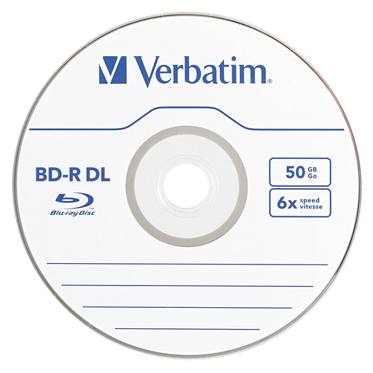 Verbatim 98356 BD-R DL 50GB 6X Surface 25 - Disc Spindle