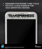 Transformers: Licensed Screen Protector - Black Frame - for iPhone 7 Plus, iPhone 8 Plus, Tempered Glass, 3D Curve Edge Full Screen Coverage, Premium HD Clear 9H Hardness - Swordfish Tech