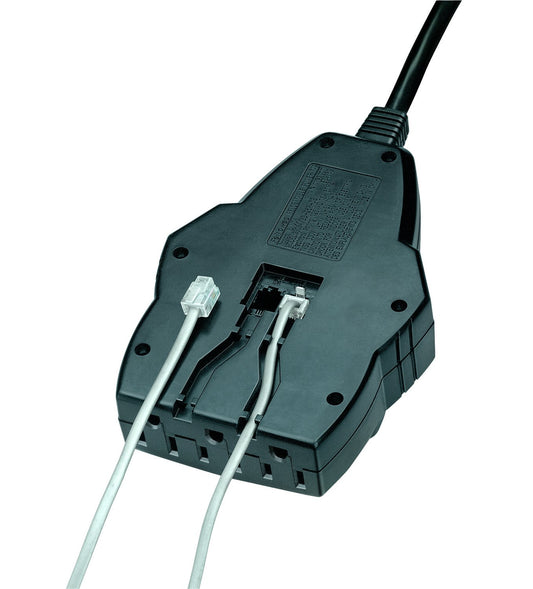 Fellowes Mighty 8 Surge Protector with Phone Protection -8xNEMA 5-15R -1460 J -110 V AC Input -110 V AC Output
