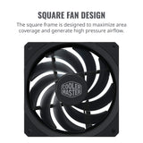 Cooler Master MasterFan SF120R 120mm High Performance Square Frame Fan w/Static Pressure, Silent Technology, and PWM Control Fan
