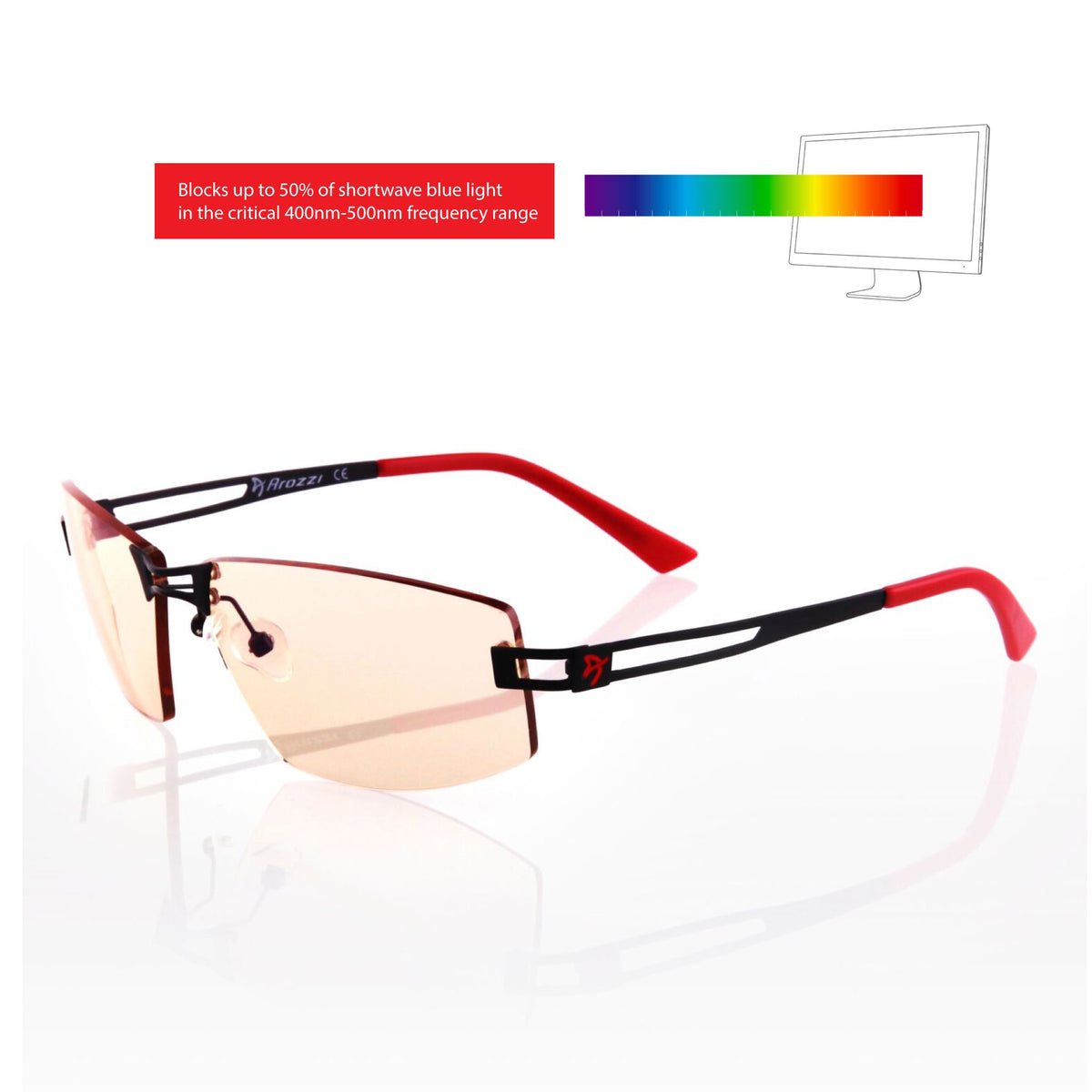 AROZZI Visione VX-600 Computer gaming glasses-Anti-glare, UV and Blue light protection, Eye strain relief