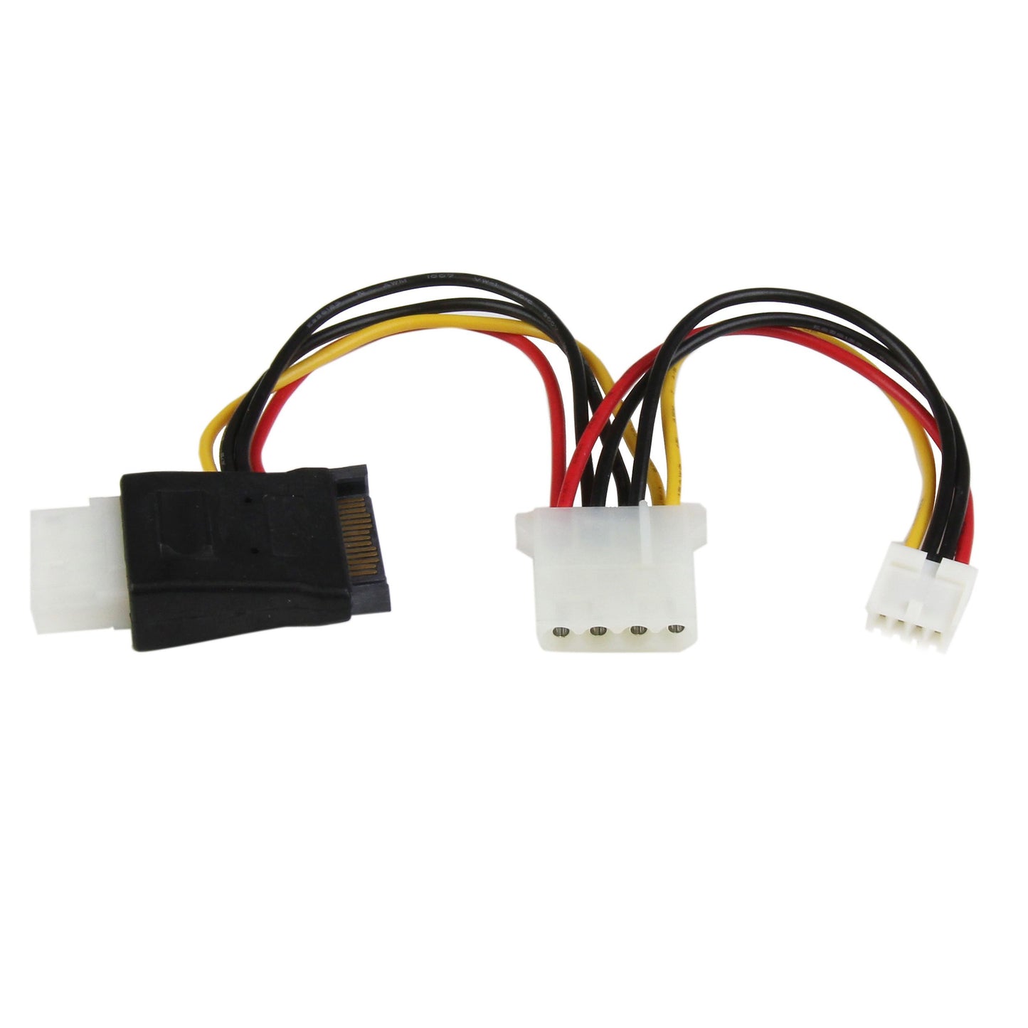 StarTech.com LP4 to SATA Power Cable Adapter with Floppy Power - Power adapter - SATA power (M) to 4 pin internal power, 4 pin mini-power connector (F) - black - LP4SATAFMD
