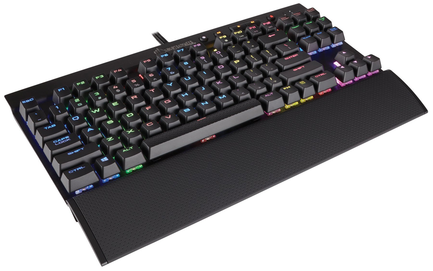 CORSAIR K65 RAPIDFIRE - RGB Backlit Mechanical Gaming Keyboard - USB Passthrough & Media Controls - Fastest & Linear - Cherry MX Speed