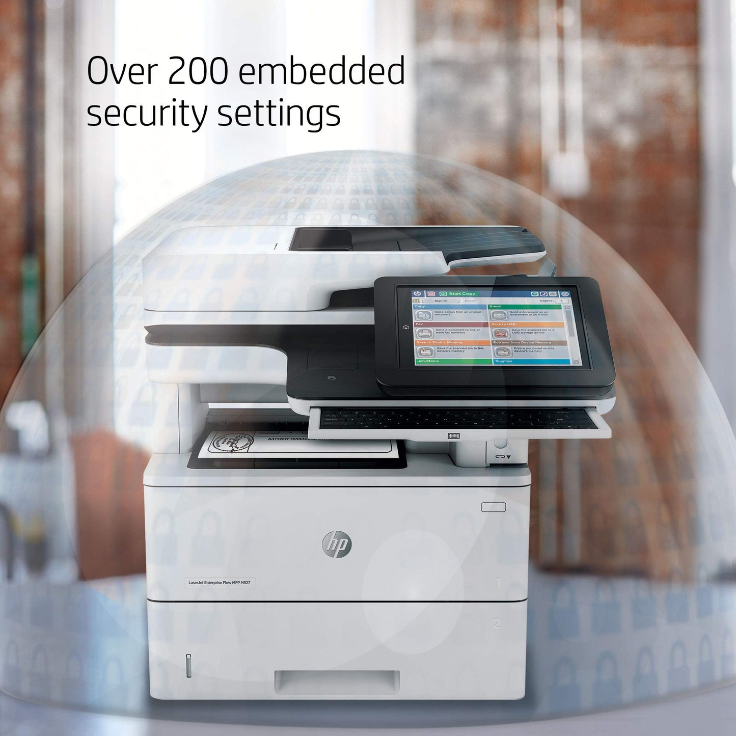 HP Laserjet Enterprise Flow MFP M527z Wireless Multifunction, Copy/Fax/Print/Scan F2A78A BGJ