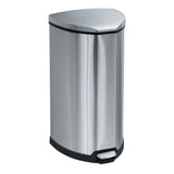 Safco Products Step-On 10-Gallon Stainless Receptacle, 9687SS