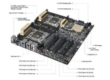 ASUS EEB Power with Dual CPU DDR4 Memory LGA 2011-3 Socket Motherboard Z10PE-D8 WS