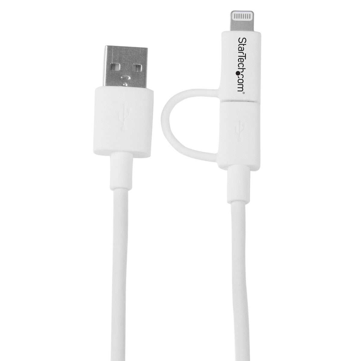 STARTECH 3' Apple Lightning or Micro USB to USB Cable for iPhone/iPod/iPad, White (LTUB1MWH)