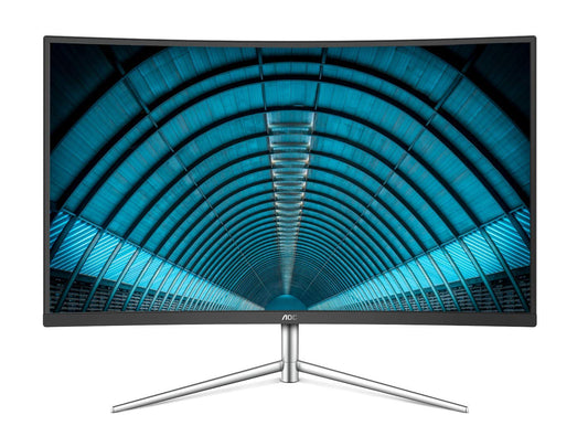 AOC C32V1Q 31.5" Full HD 1920x1080 Monitor, Curved VA Panel, 4ms 75Hz, Frameless, HDMI/DisplayPort/VGA, Flickerfree, Low Blue Mode, VESA