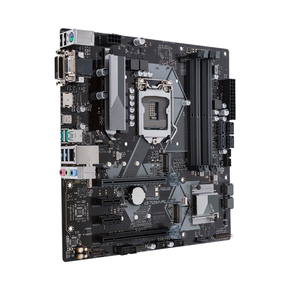 Asus Prime H370M-Plus/CSM Desktop Motherboard - Intel Chipset - Socket H4 LGA-1151 - Micro ATX - 1 x Processor Support - 64 GB D