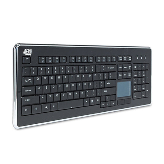 Adesso AKB-440UB - SlimTouch 440 Desktop Touchpad Wired Keyboard - Black