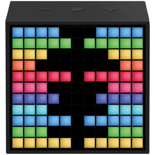 Divoom TIMEBOXBLACK Timebox Mini Portable Sleep-Aid Smart Alarm Clock with APP Programmable Pixel LED Bluetooth Speaker
