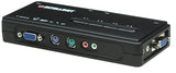 4 Port KVM Switch w/PS2, Audio Support