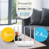 TP-Link Archer C60 Ac1350 Wireless Dual Band Router (White)