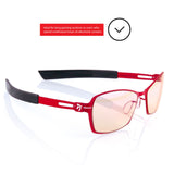 AROZZI Visione VX-500 Computer gaming glasses-Anti-glare, UV and Blue light protection, Eye strain relief, Comfortable gaming, Red