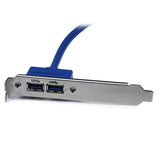 StarTech.com USB3SPLATE 2-Port USB 3.0 A Female Slot Plate Adapter