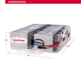 CyberPower RB1290X4F UPS Replacement Battery Cartridge, 12V/9Ah