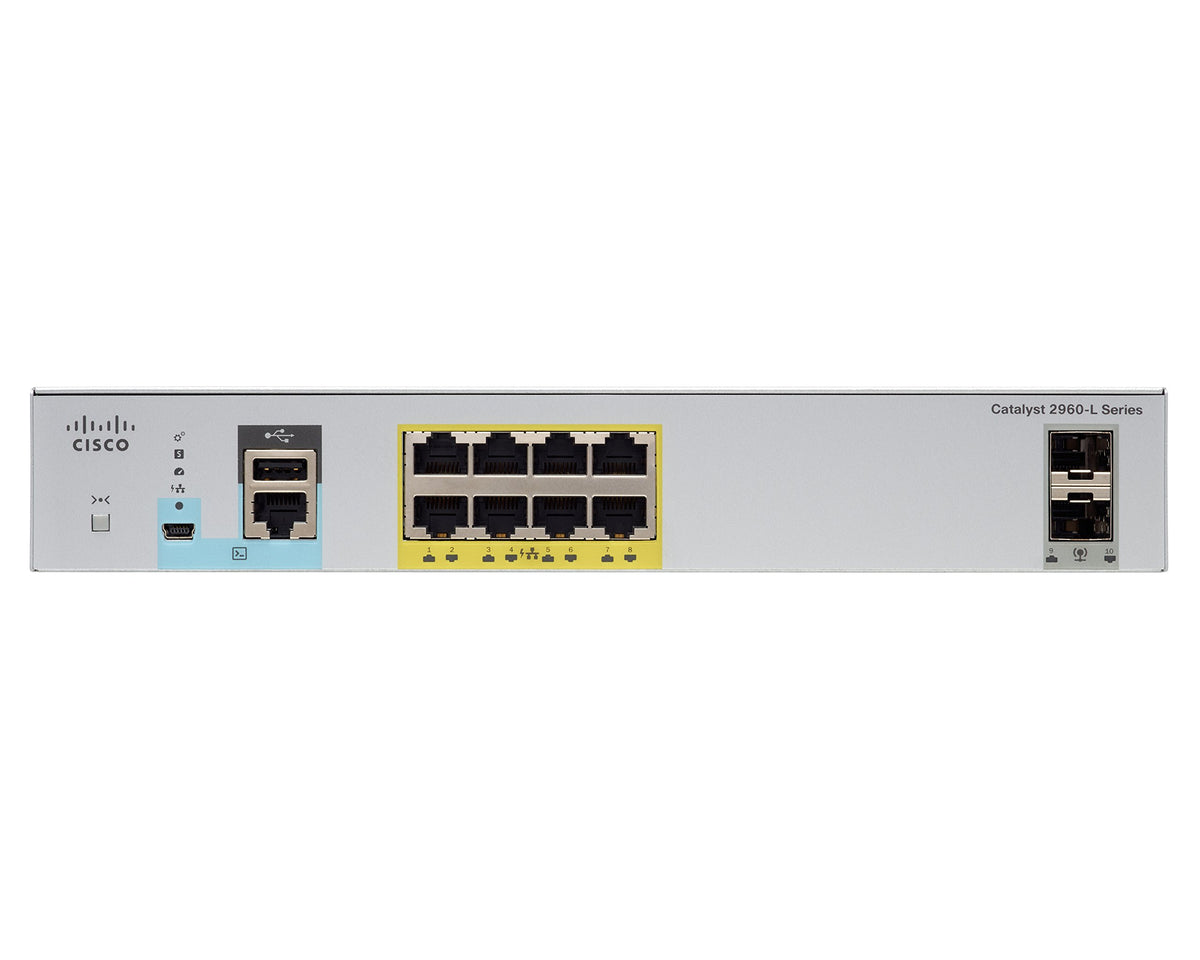 Cisco WS-C2960L-8PS-LL Catalyst Port GigE PoE 2 x 1G SFP