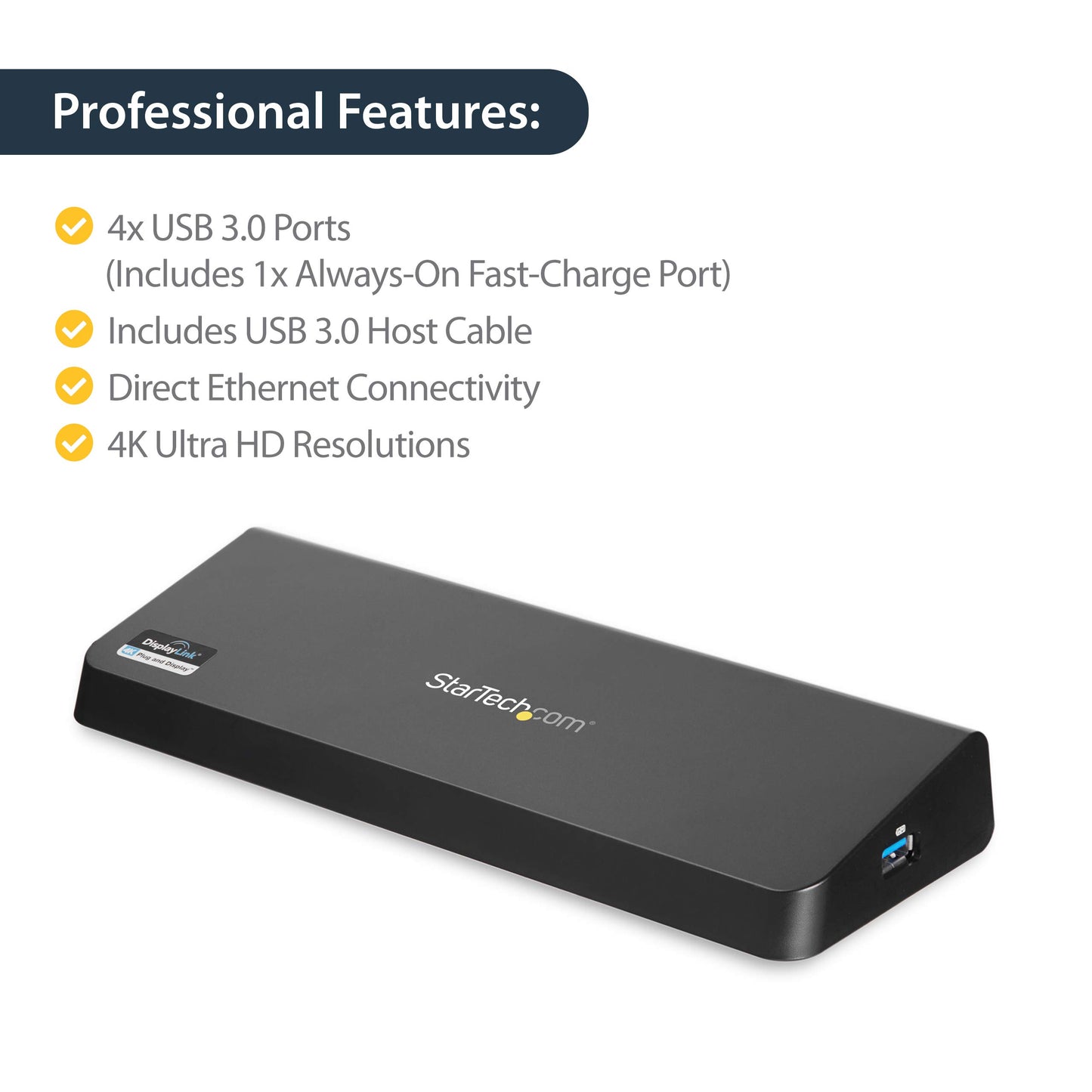StarTech.com USB 3.0 Docking Station with HDMI and 4K DisplayPort - Dual Monitor Universal Docking Station - 4 USB Ports (USB3DOCKHDPC)
