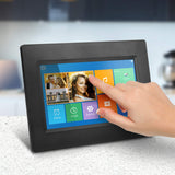 Aluratek 7" WiFi Digital Photo Frame with Touchscreen IPS Display, 8GB Built-in Memory, Clock, Calendar, Alarm, Weather (AWDMPF107F)