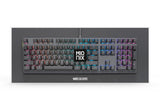 Mionix Wei PC and Mac RGB Mechanical Keyboard Silent-Great for Esports Made for Gamers and Artists-Quite Cherry Mx Red Switches-Durable USB Metal Keyboard Black/Grey-Replaceable Keycaps Pink/Red, Yellow, Blue/Turquise
