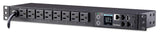 CyberPower PDU31001 Monitored PDU, 100-120V/15A, 8 Outlets, 1U Rackmount, Black