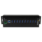 StarTech.com 10-Port Industrial USB 3.0 Hub with External Power Adapter - ESD & 350W Surge Protection (HB30A10AME)