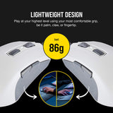 Corsair M55 RGB Pro Ambidextrous Multi-Grip Gaming Mouse, White