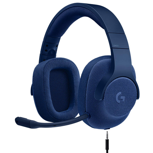 Logitech G433 7.1 Wired Surround Gaming Headset for PC, PS4, PS4 PRO, Xbox One, Xbox One S, Nintendo Switch, Blue (981-000681)