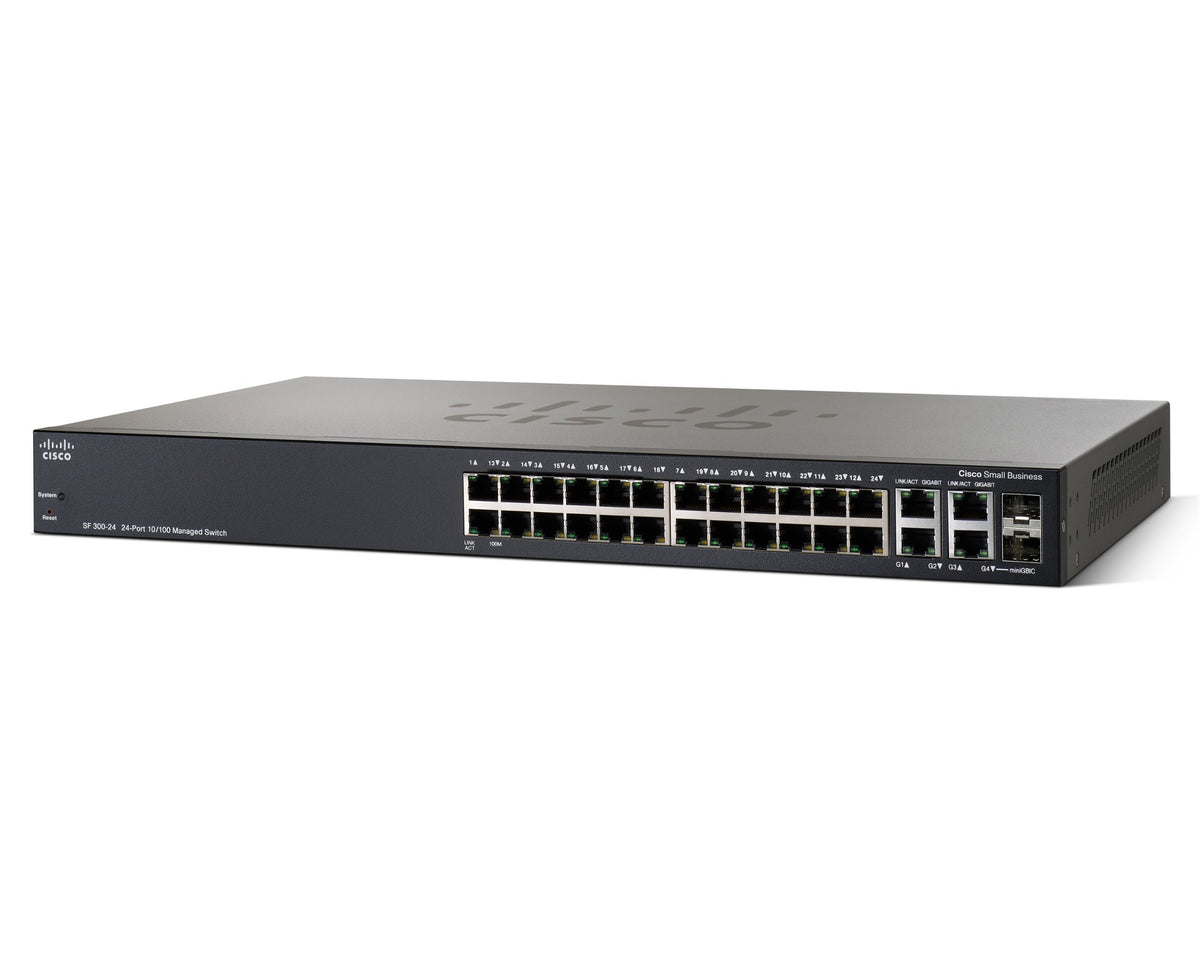 Sf 300-24 24port 10/100 Managed Switch With Gigabit Uplinks