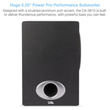 Cyber Acoustics High Power 2.1 Subwoofer Speaker System with 80W of Power - Perfect for Gaming, Movies, Music, and Multimedia Sound Solutions (CA-3810)