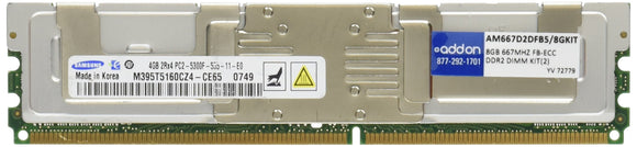 8gb Kit (2x4g) Major Dram Ddr2 667mhz Dual Rank Ecc Fully Buffered