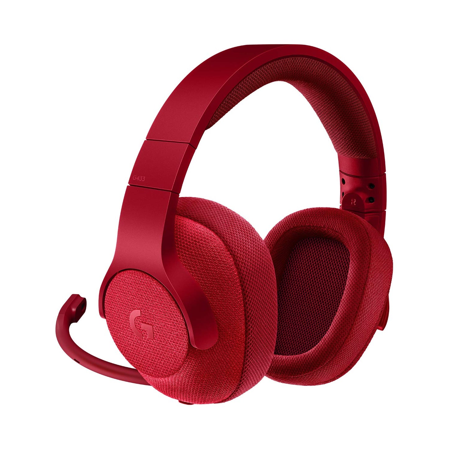 Logitech G433 7.1 Wired Gaming Headset with DTS Headphone: X 7.1 Surround for PC, PS4, PS4 PRO, Xbox One, Xbox One S, Nintendo Switch - Fire Red