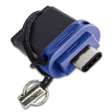 Verbatim 99154 32GB Store 'N' Go Dual USB Flash Drive for USB-C Devices, Blue