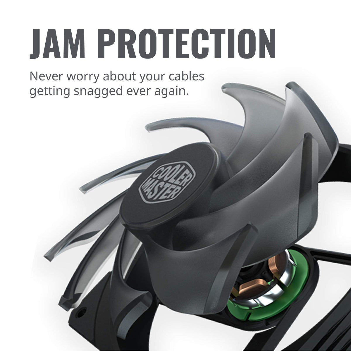 Cooler Master MasterFan SF120R RGB 120mm Square Frame Fan w/RGB LEDs, Hybrid Blade Design, Cable Management and PWM Control Fan