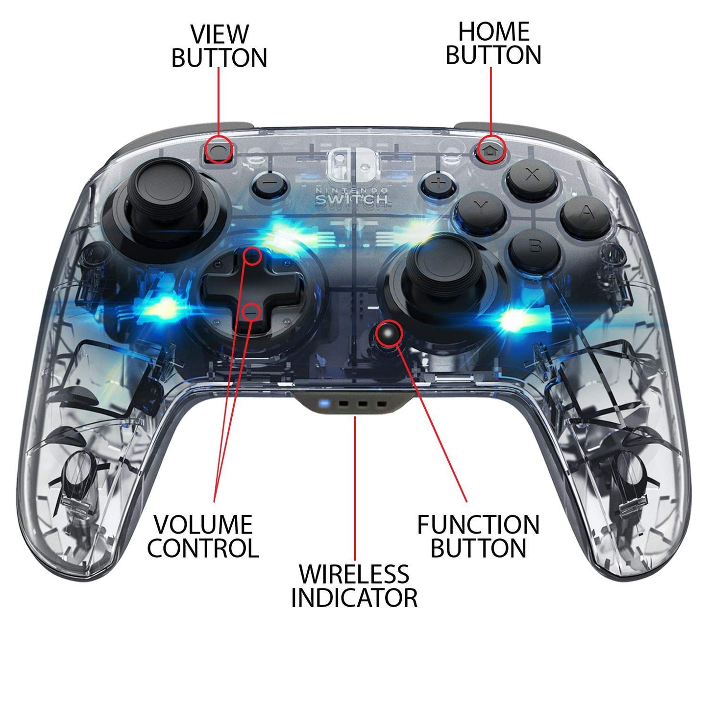 Afterglow Nintendo Switch Wireless Deluxe Controller, 500-137 - Nintendo Switch